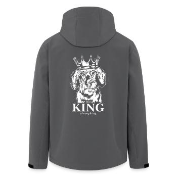 Teckel à poil dur Roi de tout Chiens Wilsigns - Veste softshell homme en polyester recyclé Stanley/Stella - noir - Dos - AI Model Male 185 light (185cm)