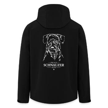 Schnauzer Mom Hunde Hund Wilsigns - Recycelte Männer Softshell-Jacke von Stanley/Stella - Schwarz - Hinten - AI Model Male 185 light (185cm)