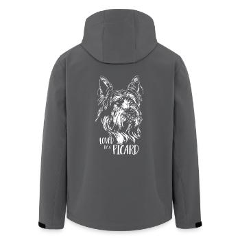 PICARD Chien Dire Chiens Dire Chiens Wilsigns - Veste softshell homme en polyester recyclé Stanley/Stella - charbon - Dos - AI Model Male 185 light (185cm)