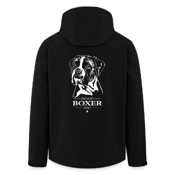 Boxer Papa Chien Chien Sport Wilsigns - Veste softshell homme en polyester recyclé Stanley/Stella - noir - Dos - AI Model Male 185 light (185cm)