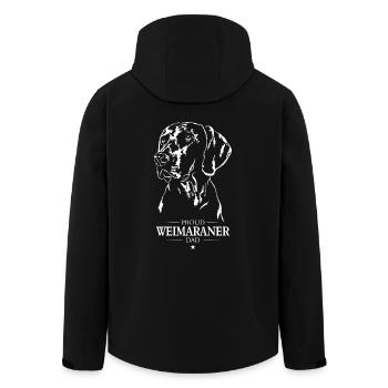 Weimaraner Dad Dogs Dog Hunting Dogs Wilsigns - Men’s Recycled Softshell Jacket by Stanley/Stella - black - Back - AI Model Male 185 light (185cm)