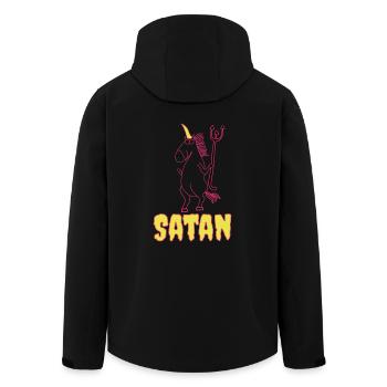 Evil unicorn Satan unicorn - Men’s Recycled Softshell Jacket by Stanley/Stella - black - Back - AI Model Male 185 light (185cm)