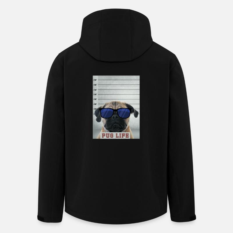 pug is life - Men’s Recycled Softshell Jacket by Stanley/Stella - black