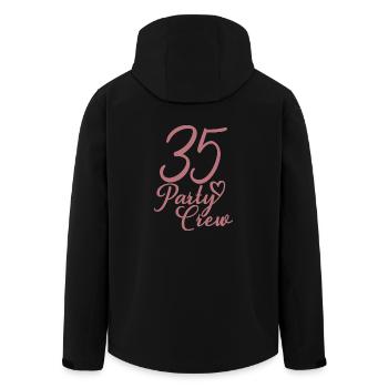 35 Party Crew 35th Birthday Party 35 ans - Veste softshell homme en polyester recyclé Stanley/Stella - noir - Dos - AI Model Male 185 light (185cm)