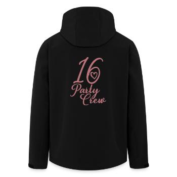 16 Party Crew 16th Birthday Party 16 Years Old - Men’s Recycled Softshell Jacket by Stanley/Stella - black - Back - AI Model Male 185 light (185cm)