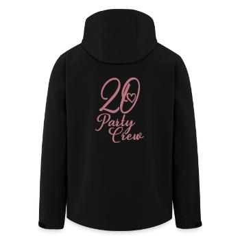 20 Party Crew 20th Birthday Party 20 Years Old - Men’s Recycled Softshell Jacket by Stanley/Stella - black - Back - AI Model Male 185 light (185cm)