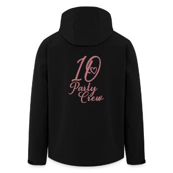 10 Party Crew 10. Geburtstag Party 10 Jahre alt - Recycelte Männer Softshell-Jacke von Stanley/Stella - Schwarz - Hinten - AI Model Male 185 light (185cm)