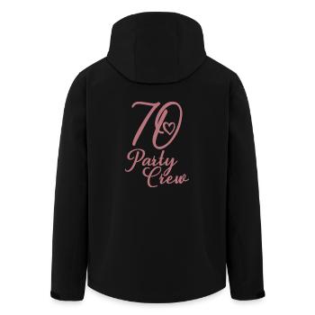 70 Party Crew 70. Geburtstag 70 Jahre alt - Recycelte Männer Softshell-Jacke von Stanley/Stella - Schwarz - Hinten - AI Model Male 185 light (185cm)