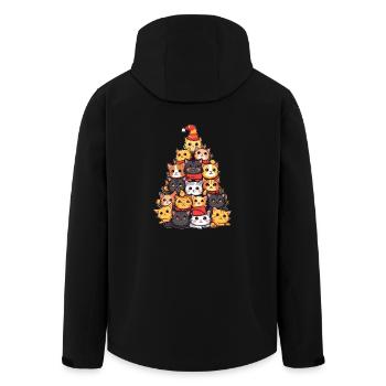 Chats dans la magie de Noël - Parfait pour - Veste softshell homme en polyester recyclé Stanley/Stella - noir - Dos - AI Model Male 185 light (185cm)
