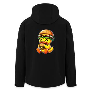Drôle de canard Hamburger Fast Food Cheeseburger avec - Veste softshell homme en polyester recyclé Stanley/Stella - noir - Dos - AI Model Male 185 light (185cm)
