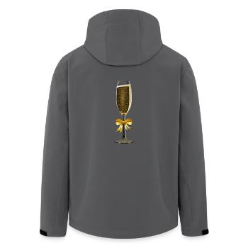 Glas Geschenk Idee - Recycelte Männer Softshell-Jacke von Stanley/Stella - Schwarz - Hinten - AI Model Male 185 light (185cm)