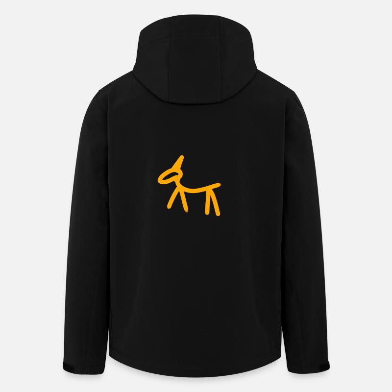 Höhlen Malerei - Recycelte Männer Softshell-Jacke Discoverer von Stanley/Stella - Schwarz
