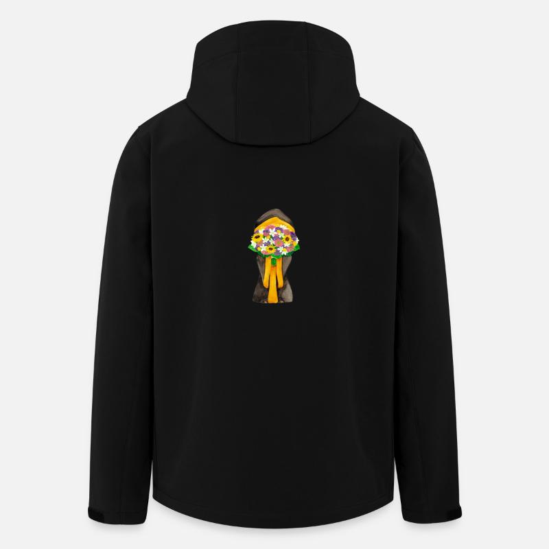 Münchner Kindl mit Blumenstrauß - Recycelte Männer Softshell-Jacke von Stanley/Stella - Schwarz