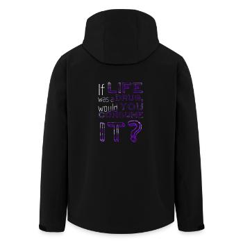If life was a drug... - Sprüche - Life Quotes - Recycelte Männer Softshell-Jacke von Stanley/Stella - Schwarz - Hinten - AI Model Male 185 light (185cm)