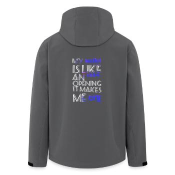 My wallet is like an... - Sprüche - Funny T-Shirts - Recycelte Männer Softshell-Jacke von Stanley/Stella - Anthrazit - Hinten - AI Model Male 185 light (185cm)