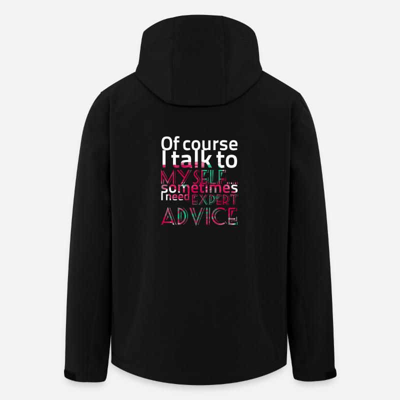 Of course I talk to... - Sprüche - Funny T-Shirts - Recycelte Männer Softshell-Jacke von Stanley/Stella - Schwarz