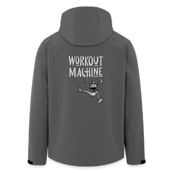 Machine d’entraînement ! Drôle de robot sportif - Veste softshell homme en polyester recyclé Stanley/Stella - charbon - Dos - AI Model Male 185 light (185cm)