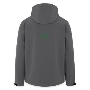 JUST VEGAN, nur vegan ! - Recycelte Männer Softshell-Jacke von Stanley/Stella - Schwarz - Hinten - AI Model Male 185 light (185cm)