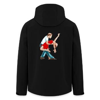 ballerina ballet dance dancer dance dancer yoga45 - Men’s Recycled Softshell Jacket by Stanley/Stella - black - Back - AI Model Male 185 light (185cm)