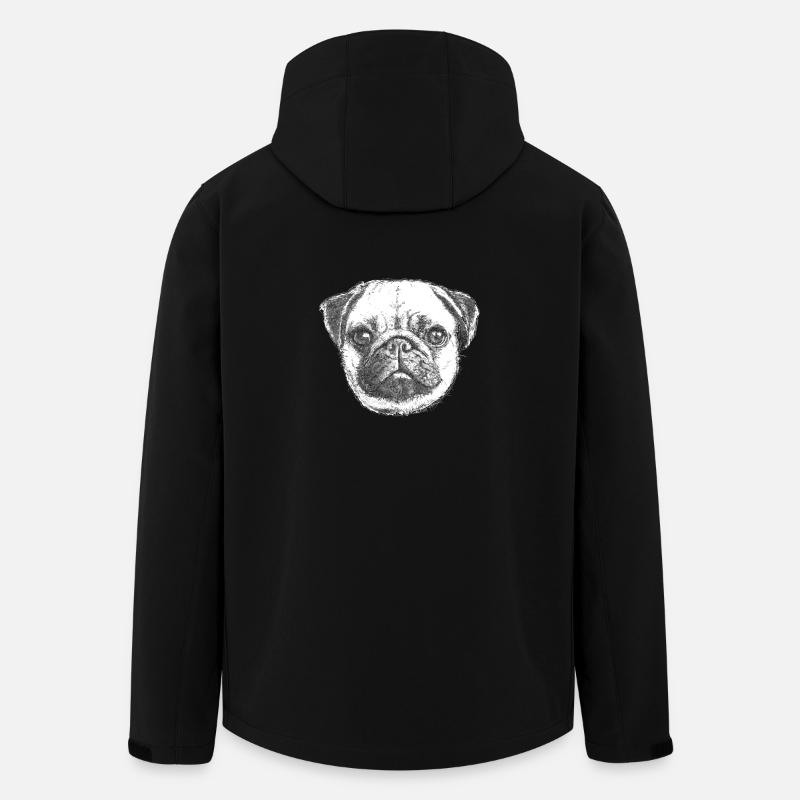 PUG | MOPS - DRAWN - Men’s Recycled Softshell Jacket by Stanley/Stella - black