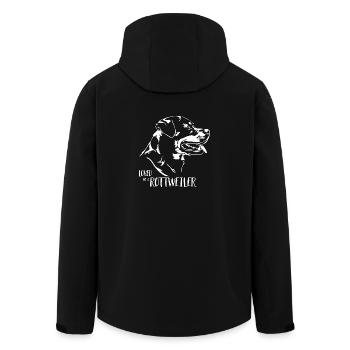 Aimé par un chien rottweiler Rottie Dog Dicton - Veste softshell homme en polyester recyclé Stanley/Stella - noir - Dos - AI Model Male 185 light (185cm)