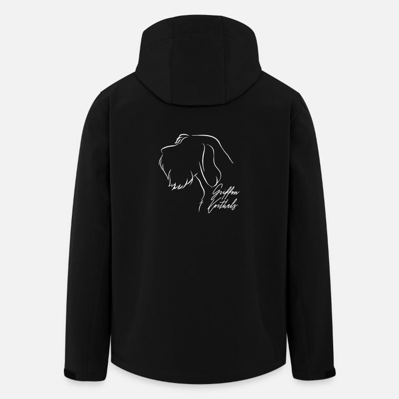 GRIFFON KORTHALS Hund Hunde Jagdhund Wilsigns - Recycelte Männer Softshell-Jacke von Stanley/Stella - Schwarz