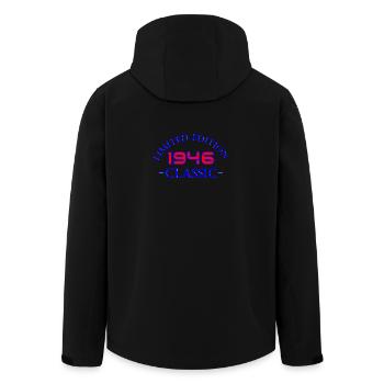 1946 Classic Limited Edition - Recycelte Männer Softshell-Jacke von Stanley/Stella - Schwarz - Hinten - AI Model Male 185 light (185cm)