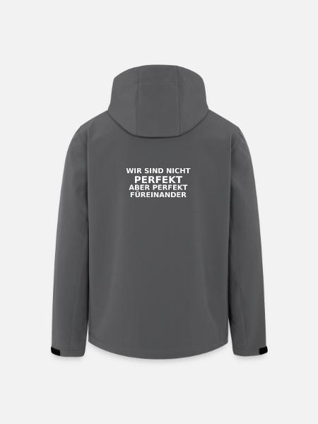 Perfekt füreinander Typo - Recycelte Männer Softshell-Jacke von Stanley/Stella - Schwarz