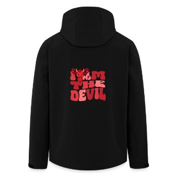 Devil Devil Evil House Dragon Wife - Men’s Recycled Softshell Jacket by Stanley/Stella - black - Back - AI Model Male 185 light (185cm)