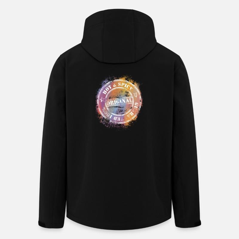 Original Hot & Spicy Farbklecks - Recycelte Männer Softshell-Jacke von Stanley/Stella - Schwarz