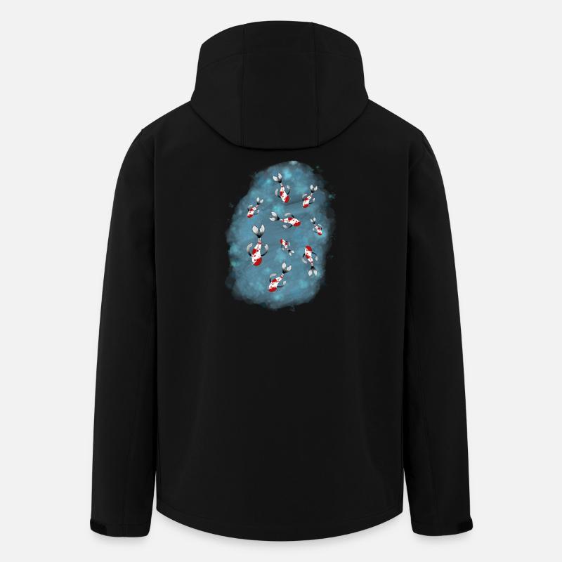 Koi Karpfen Teich Japan - Recycelte Männer Softshell-Jacke von Stanley/Stella - Schwarz