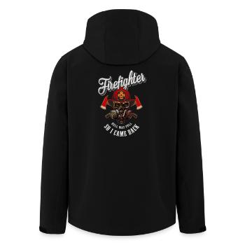 Firefighter Skull Return Shirt - Men’s Recycled Softshell Jacket by Stanley/Stella - black - Back - AI Model Male 185 light (185cm)
