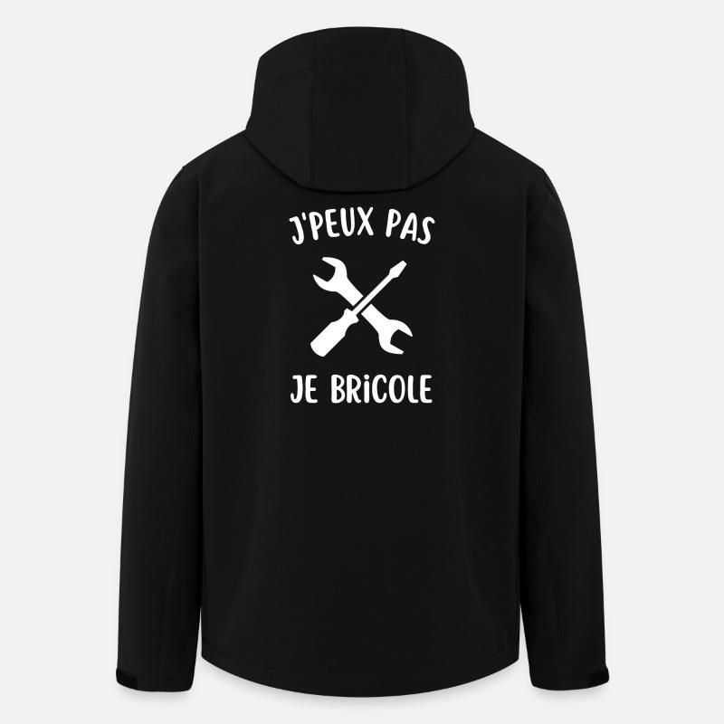 Je peux pas jai bricolage - Veste softshell homme en polyester recyclé Stanley/Stella - noir