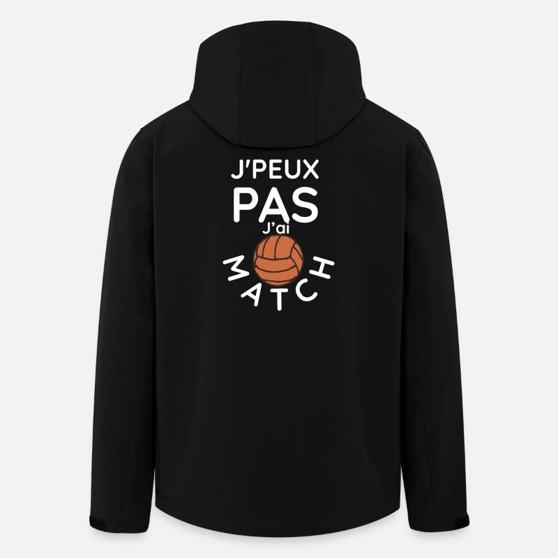 j'e peux pas j'ai match - Veste softshell homme en polyester recyclé Stanley/Stella - noir