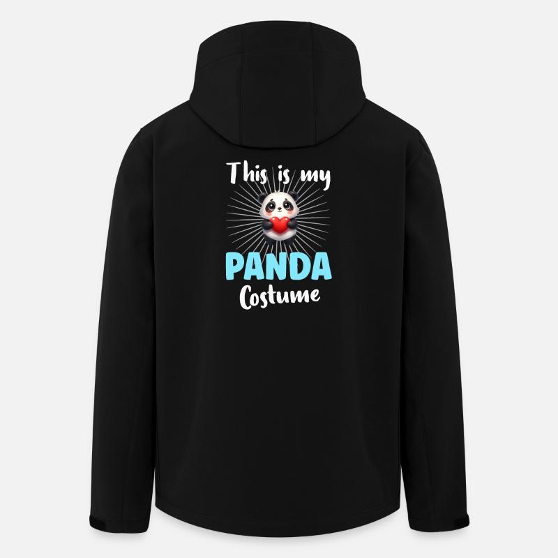 Panda Pandabär - Recycelte Männer Softshell-Jacke von Stanley/Stella - Schwarz