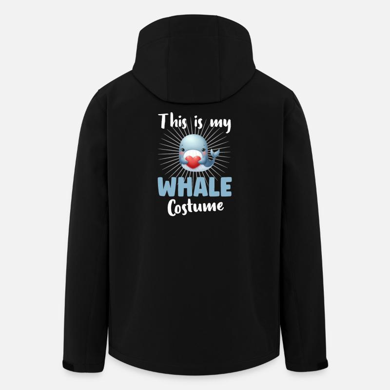 Whale Blue Whale - Men’s Recycled Softshell Jacket by Stanley/Stella - black
