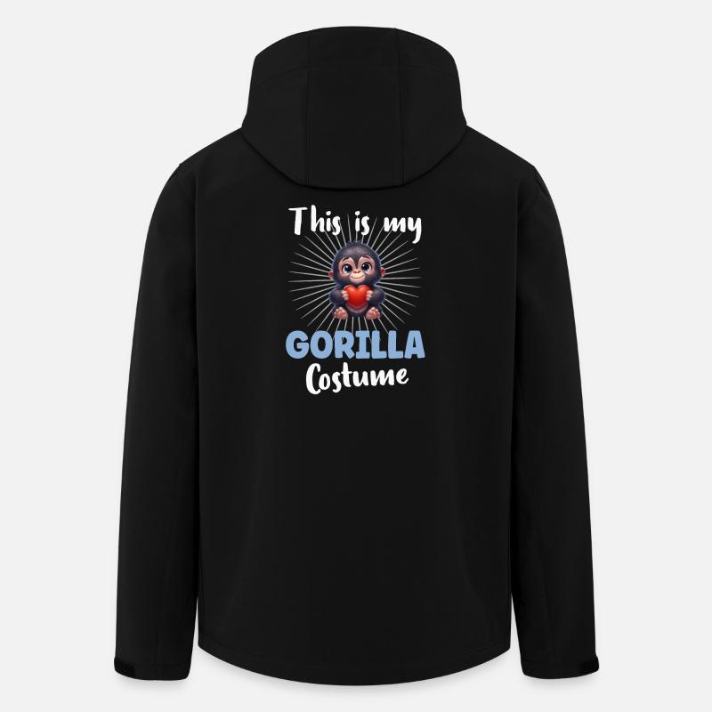 Singe gorille - Veste softshell homme en polyester recyclé Stanley/Stella - noir