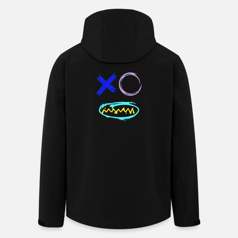 Gesicht Graffiti Zähne - Recycelte Männer Softshell-Jacke von Stanley/Stella - Schwarz