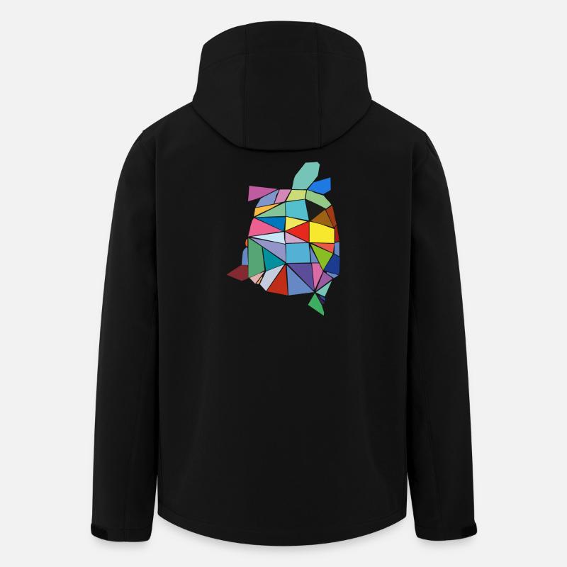 Schildkröte bunt - Recycelte Männer Softshell-Jacke von Stanley/Stella - Schwarz
