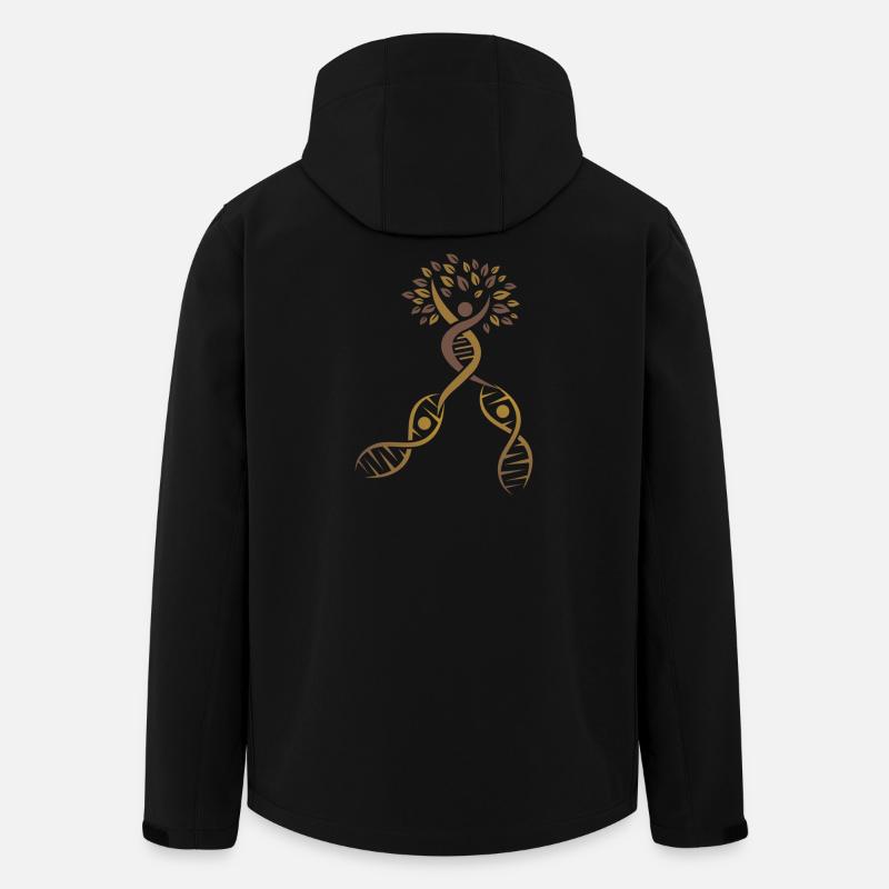 Der DNA-Baum: Die Genealogie der Natur - Recycelte Männer Softshell-Jacke von Stanley/Stella - Schwarz