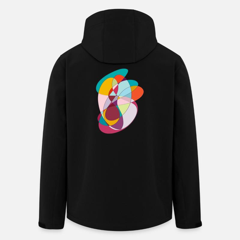 Farbüberlagerte Abstraktion - Recycelte Männer Softshell-Jacke von Stanley/Stella - Schwarz