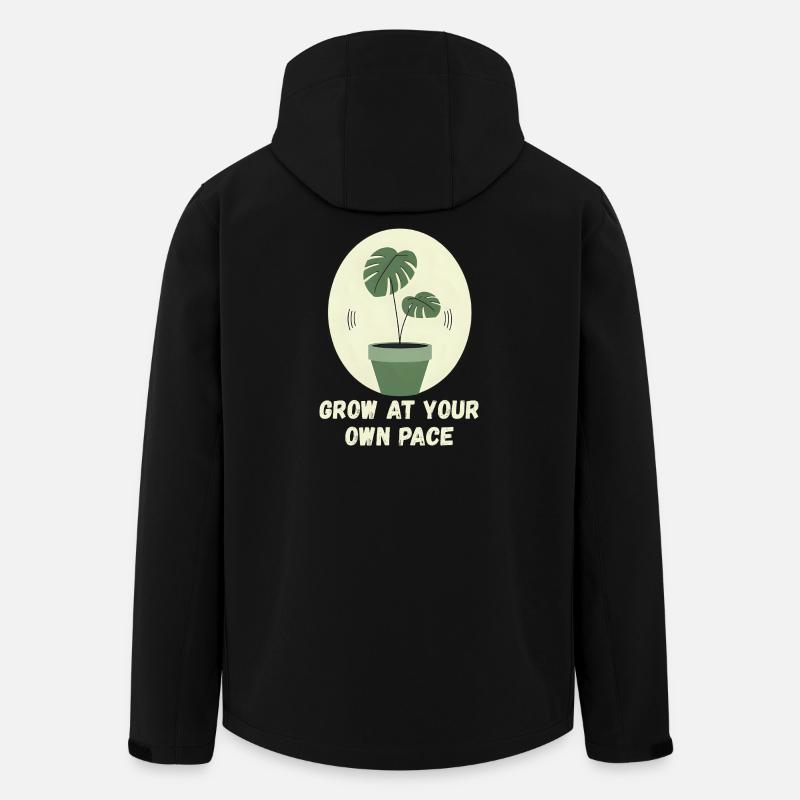 Chacun grandit à son rythme - Veste softshell homme en polyester recyclé Stanley/Stella - noir