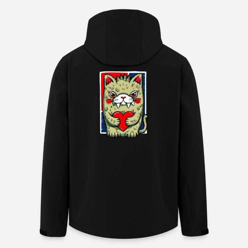 Verrückte Katze - Recycelte Männer Softshell-Jacke von Stanley/Stella - Schwarz