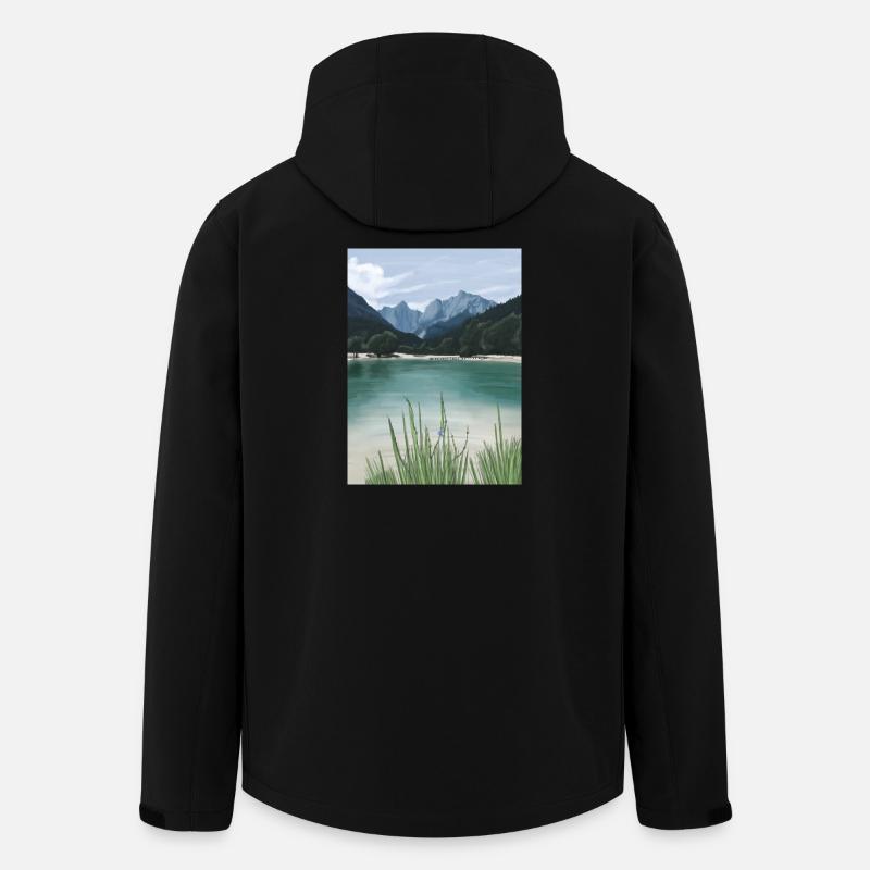 Lake and Woods - Men’s Recycled Softshell Jacket by Stanley/Stella - black