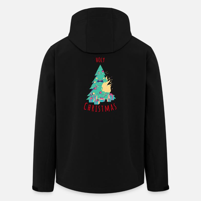 Komische Weihnachtsbaum Illustration - Recycelte Männer Softshell-Jacke von Stanley/Stella - Schwarz
