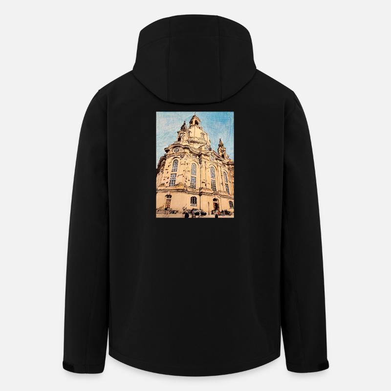 Frauenkirche zu Dresden - Recycelte Männer Softshell-Jacke von Stanley/Stella - Schwarz