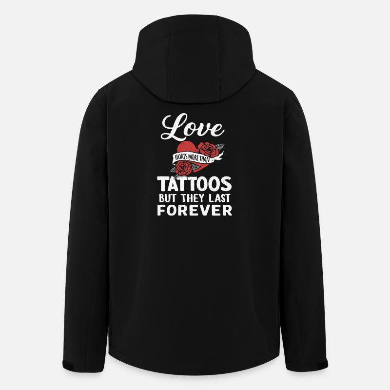 Love hurts – Tattoo Lifestyle Spruch - Recycelte Männer Softshell-Jacke von Stanley/Stella - Schwarz