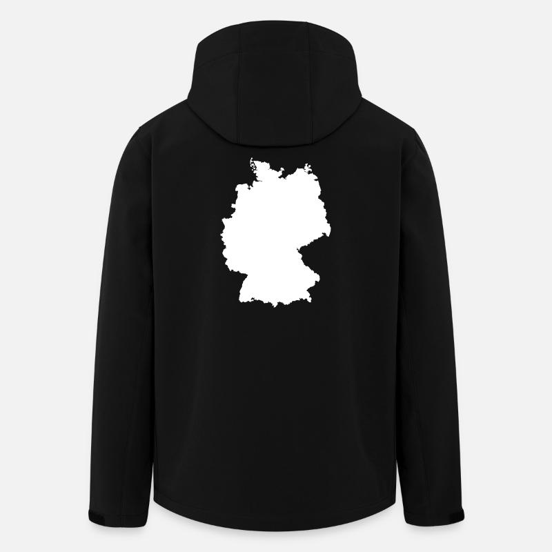 Germany Map Silhouette Contour - Men’s Recycled Softshell Jacket by Stanley/Stella - black