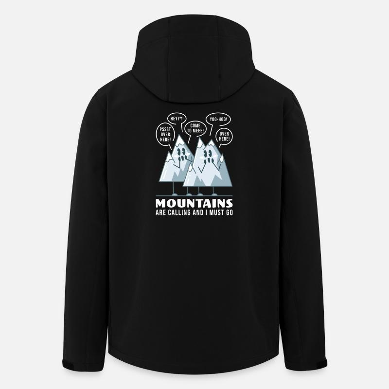 Berge rufen Abenteuer - Recycelte Männer Softshell-Jacke von Stanley/Stella - Schwarz