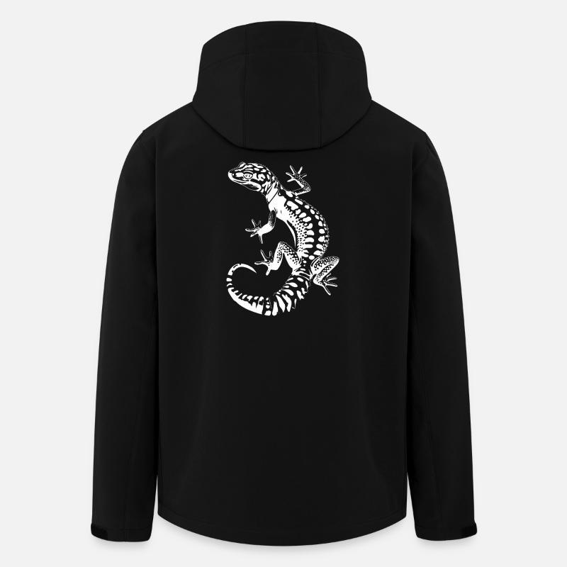 Gecko Silhouette Leopardgecko - Recycelte Männer Softshell-Jacke von Stanley/Stella - Schwarz